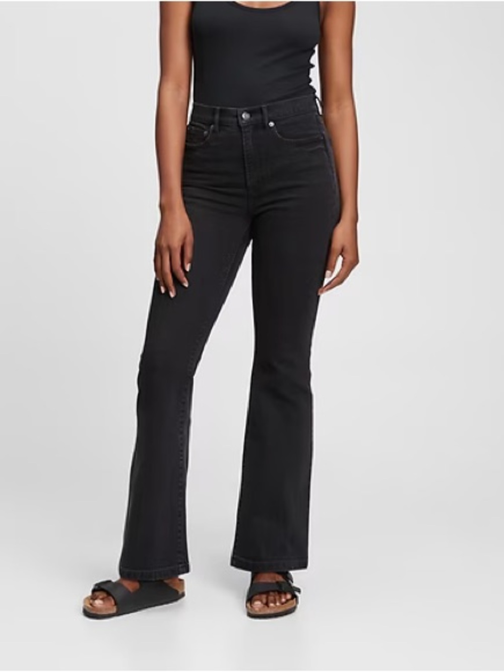 GAP Black High-Rise Flare Jeans